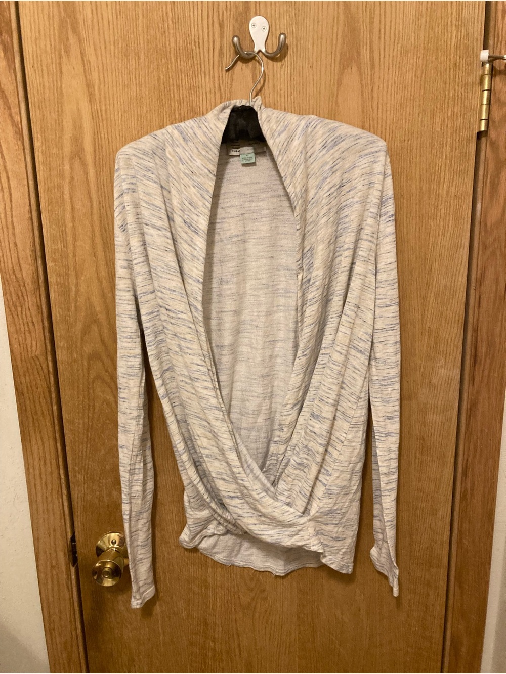 Saturday Sunday Anthropologie Soft Heathered Open Front Cardigan Made in USA M